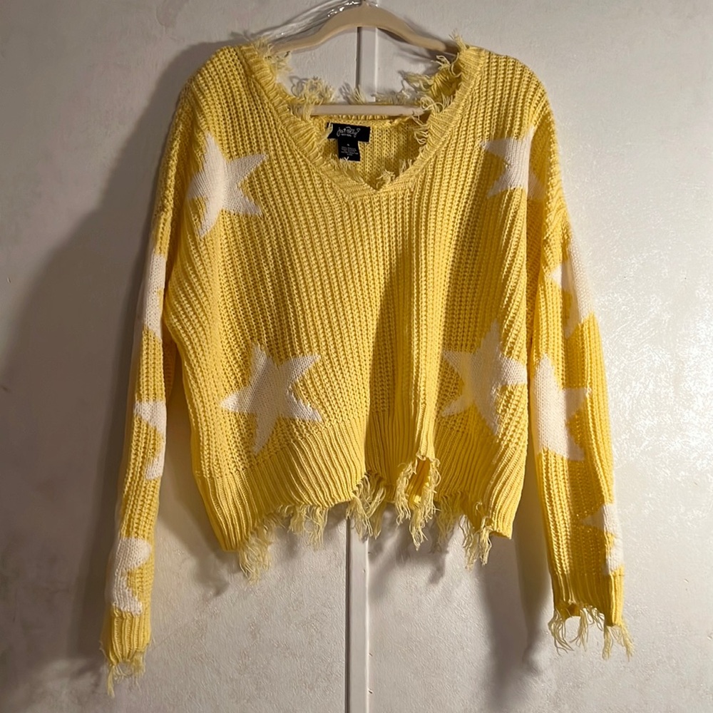 Star Distressed Sweater
